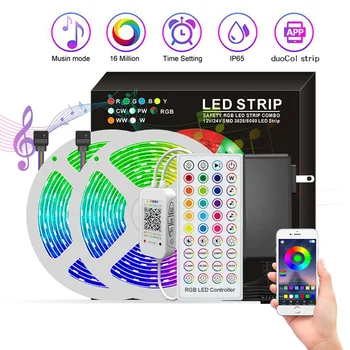 

RGB Led Strip 12V Wifi Controller Waterproof 5050 PC Decor For Room Christmas Lights 20m Smart Living Bar Bedroom Decoration