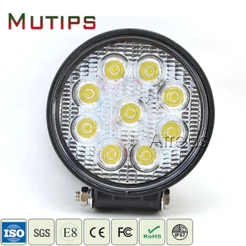 

Mutips 4Inch 27W 9X 3W Round Car LED Work light 12V Spot Flood Waterproof For 4x4 Offroad ATV Truck Driving Fog Lamp accessories