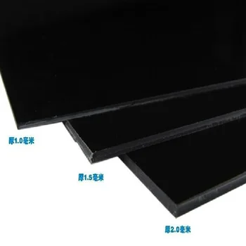 1 sztuk ABS styren arkusz z tworzywa sztucznego płyta czarny gładka grubość 1 1 5 2mm tanie i dobre opinie CN (pochodzenie)
