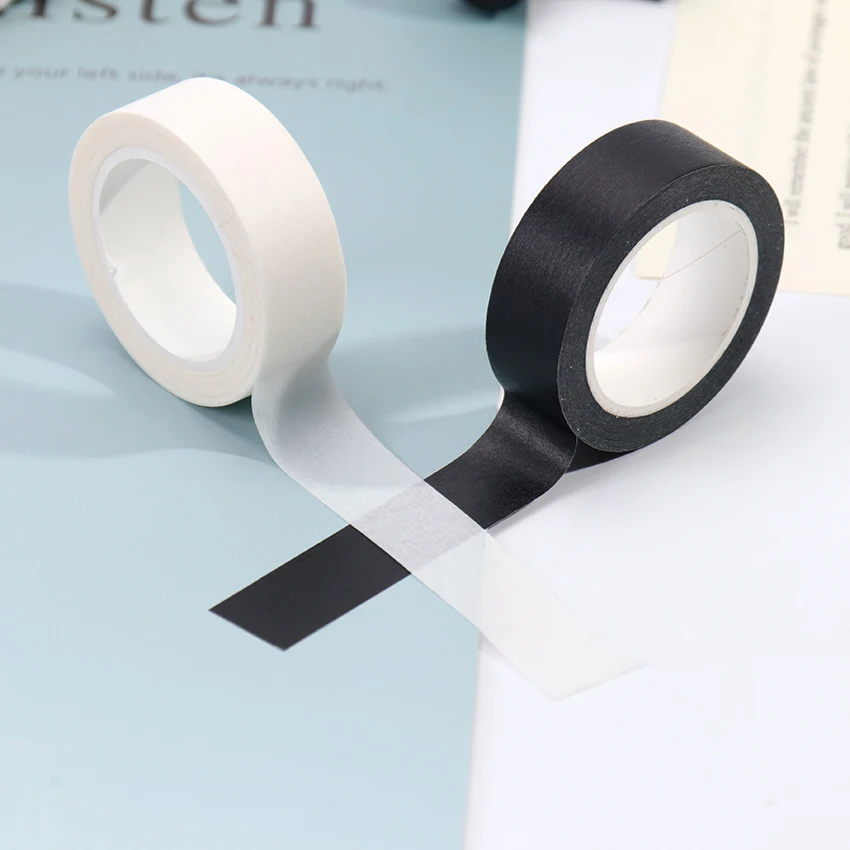 15 мм* 10 м черно-белая васи лента японская бумага DIY планировщик Маскировочная лента клейкие наклейки с лентами Декоративные Канцелярские Ленты