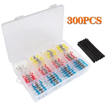 120個熱収縮コネクタ電気コネクタ-マリン自動車圧着コネクタ詰め合わせリングフォークフックスペード共同