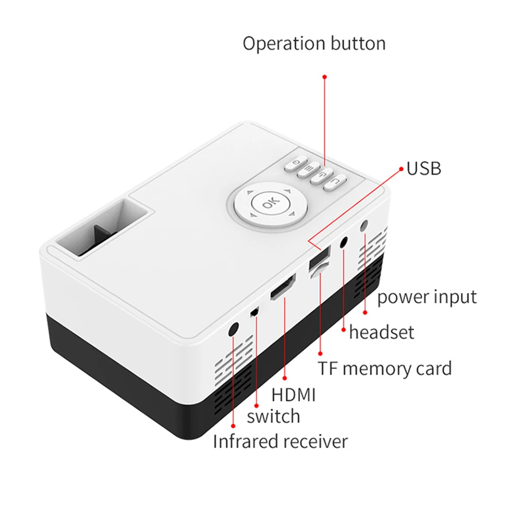 Светодиодный мини проектор LEJIADA J16 домашняя поддержка 1080P full HD HDMI USB аудио