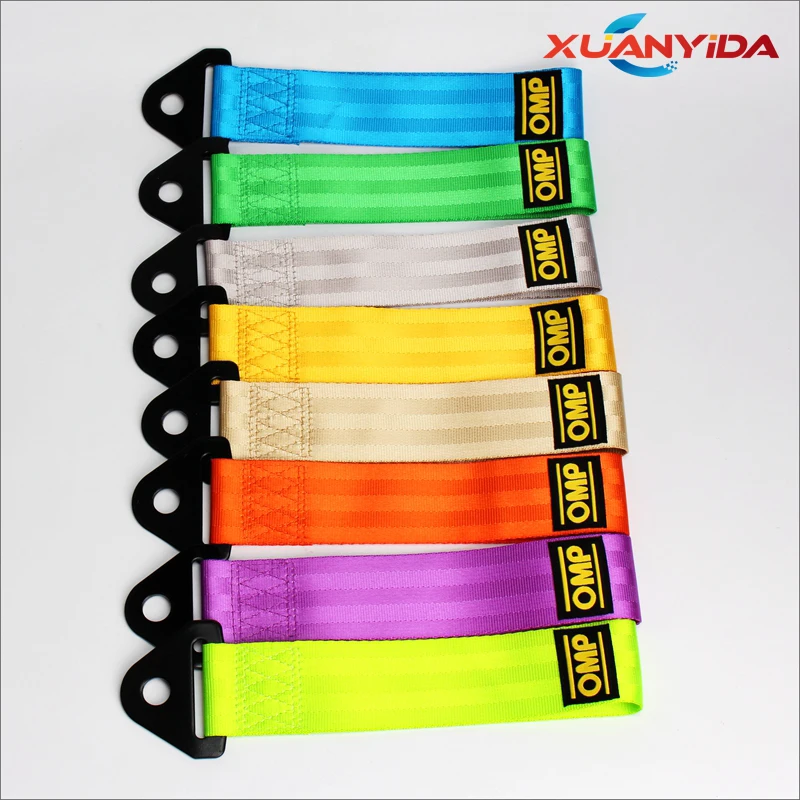 

Omp Towing Rope High Quality Nylon OMP JDM trailer Tow Ropes Racing Car Universal Tow Eye Strap Tow Strap Bumper Trailer
