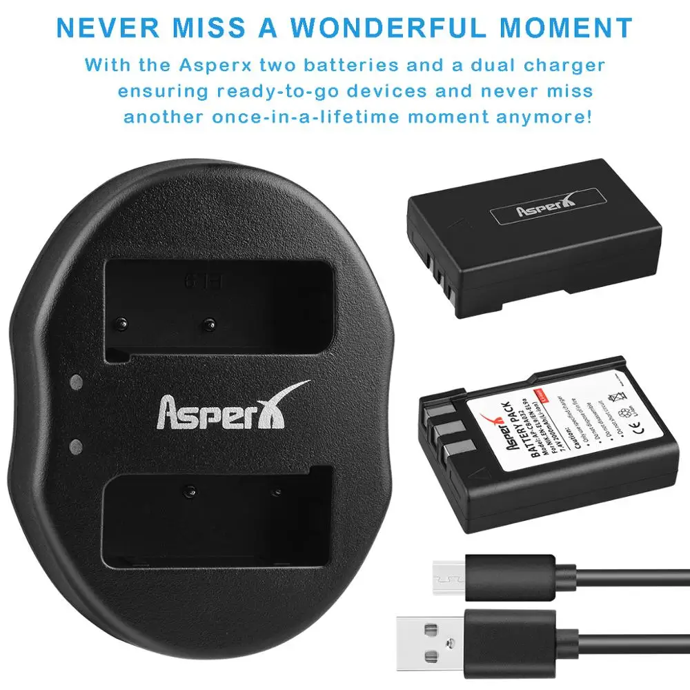 Двойное зарядное устройство USB для Nikon ENEL9 D40 D40X D60 D5000 D3000 2000 мАч|Цифровые