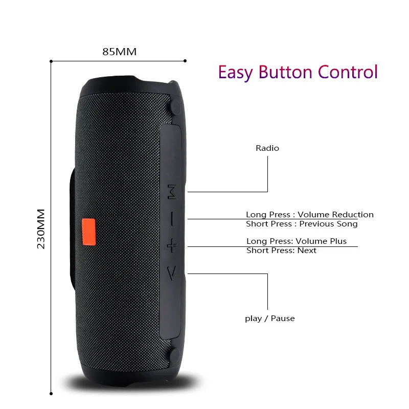 Переносная Bluetooth колонка E13 Mini беспроводная стереоколонка для телефона радио