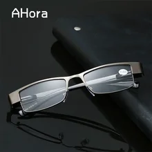 Ahora бизнес очки для чтения мужские унисекс, металлические сверхлегкие квадратные оправы очки пресбиопические очки+ 1,0 до+ 4,0