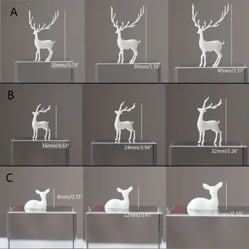 

3Pcs Silicone Mini Elk Deer Modeling Resin Mold Landspace Fillings Resin Jewelry Fillings Resin Casting Filler Art Craft