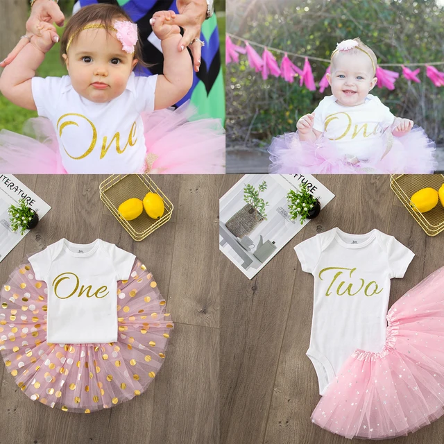 Favoloso e Uno Rosa e Oro Primo Compleanno Vestito Rosa Oro 1st Birthday  Outfit Rosa e