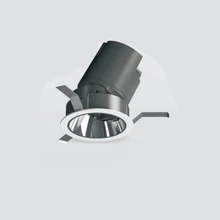 Свободный Мерцающий СВЕТОДИОДНЫЙ встраиваемый потолочный Точечный светильник, регулируемый круглый глубокий COB светильник для хоталя, общественных мест, переднего плана