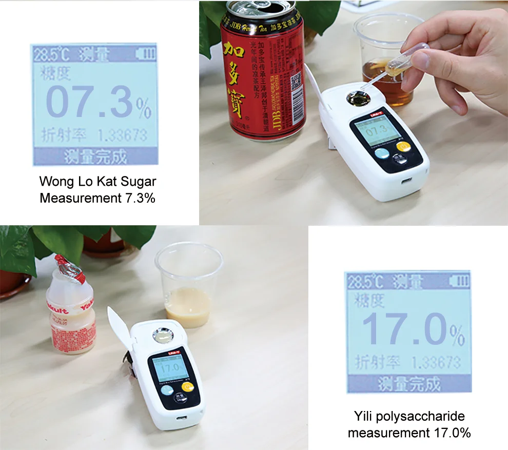 Цифровой измеритель сахара UNI-TA73 прибор для анализа концентраций фруктов/молока/раствора