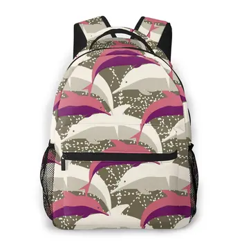 

Mountaineering Backpack Dolphins Flock Under Water Shoulder Bags Backpacks