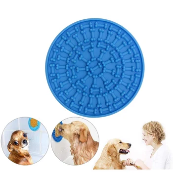 

1pcs Silicone Dog Lick Pad Portable Fixed Suction Wall Dogs Lick Mat Durable Pet Grooming Training Bath Bathing Products Plates