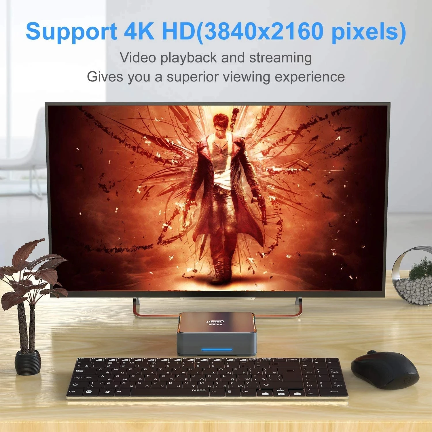 GK3V Windows 10 Pro Key Mini PC Intel Gemini Lake J4125 8GB DDR4 128GB 256GB 512GB SSD Gaming PC 2.4G5G WiFi 1000M Mini Computer 6