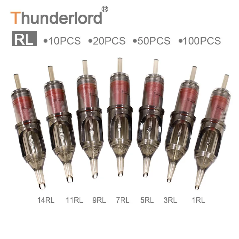 

10/100pcs Tattoo Cartridge Needles Disposable Semi-Permanent Makeup Eyebrow Tattoo Pen Machine Supply 3RL/5RL/7RL/9RL/11RL/14RL