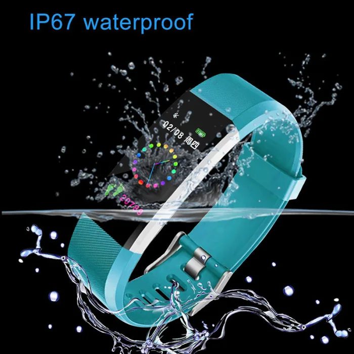 ID115 плюс Bluetooth Смарт часы Шагомер фитнес часы с монитором сердечного ритма IP67 Водонепроницаемый OUJ99