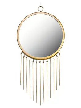 

High Quality Wall Hanging Golden Tassels Mirror Decor Eye Makeup Mirror For Home Ornament Wedding Birthday Party Decoration