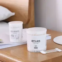 100 шт груша в форме кукурбит с двойным наконечником ватный тампон многоцелевой Антибактериальный детский ушной чистящий бумажный стержень палочка инструмент для макияжа