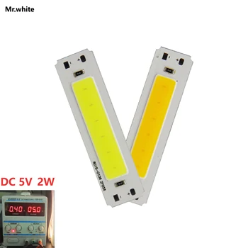 

manufacturer 60mm 15mm LED COB Strip 2W 5V DC Warm cold White COB LED source for DIY Bicycle work lamp light