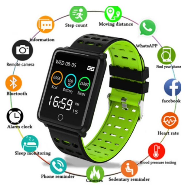 F3 smart bracelet color screen heart rate blood pressure exercise step ip68 waterproof Smart Wristband fitness Blood Pressure