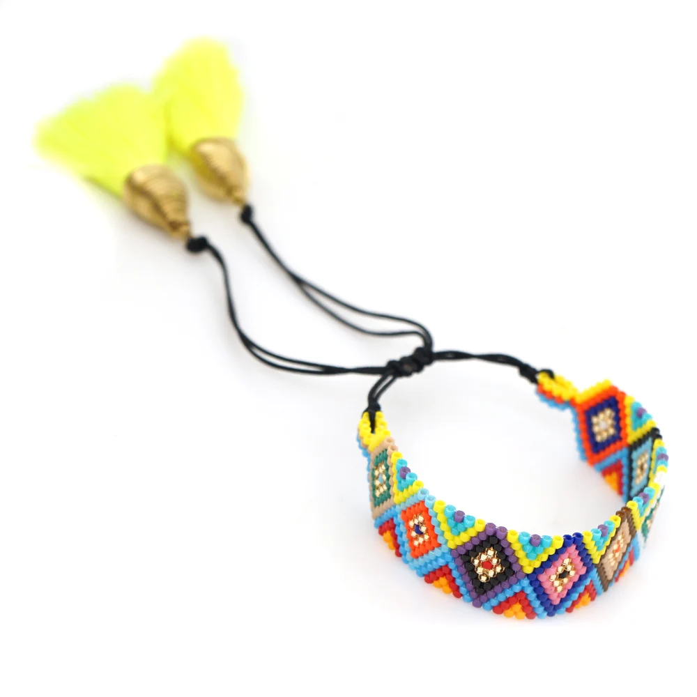 Go2boho MIYUKI, браслет со сглаза, Pulseras Mujer,, богемные браслеты-манжеты, ювелирные изделия для женщин, ручной работы, бисер, лето, Новинка