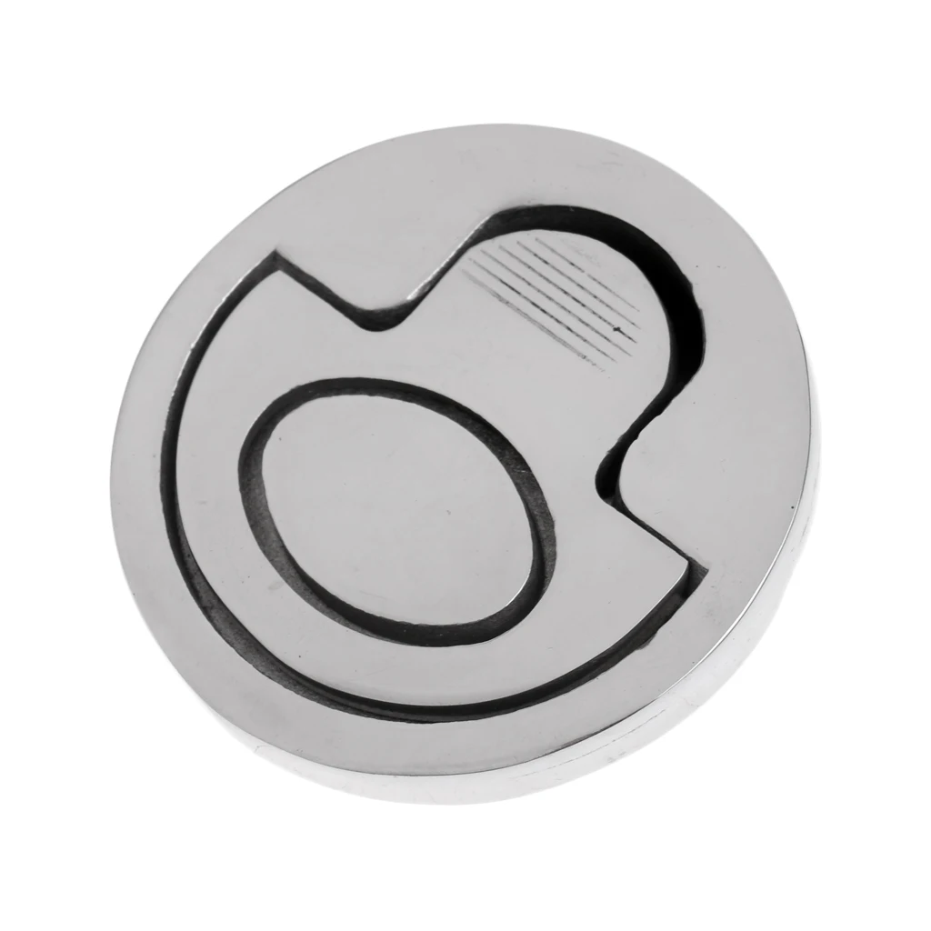 Premium 316 Stainless Steel 2'' Round Flush Pull Lift Ring Handle Fitting Hardware for Marine Boat Caravan