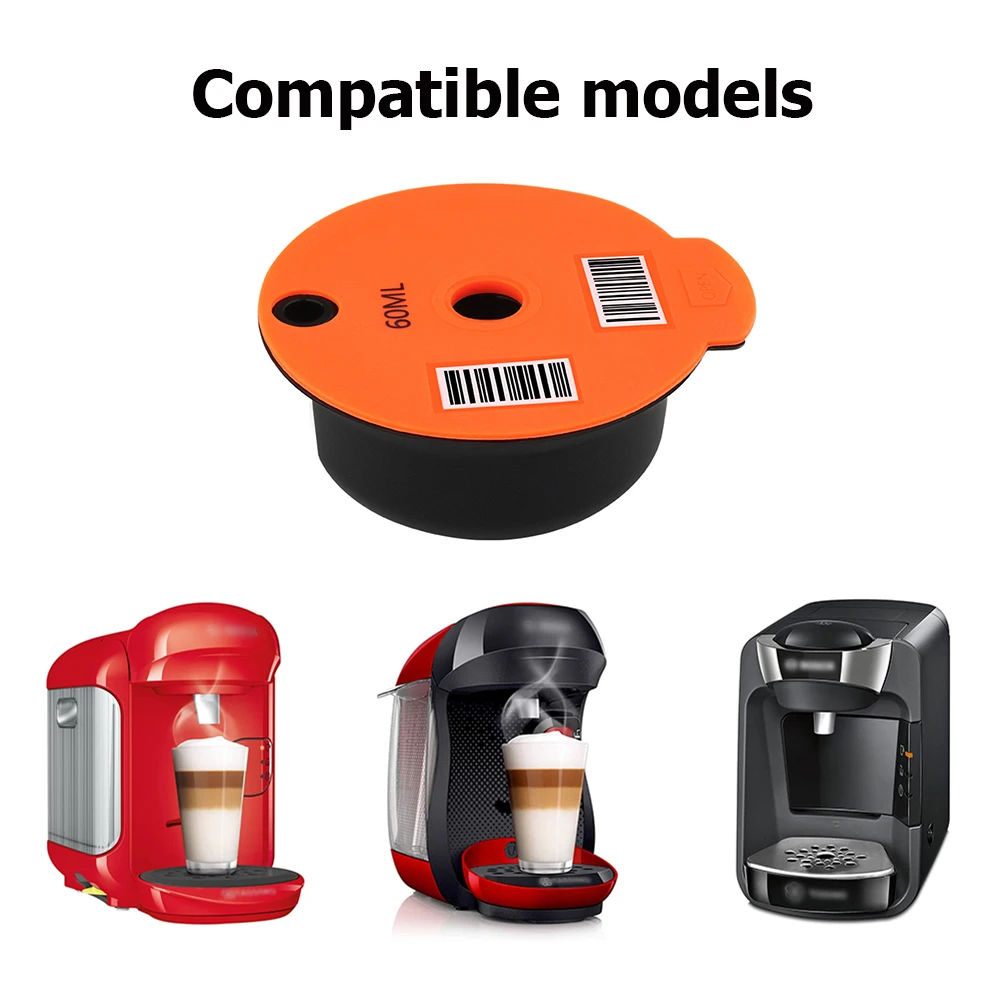 60/180ML Coffee Capsule Cup for Bosch-s Tassimo Reusable Plastic Filter Basket Pod Machine Household Kitchen Gadgets | Дом и сад