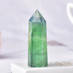 Natural Healing Crystal Point Wand Set - 36 Vibrant Colors of Polished Stone Towers for Energy, Meditation, and Home Décor (Green Fluorite)