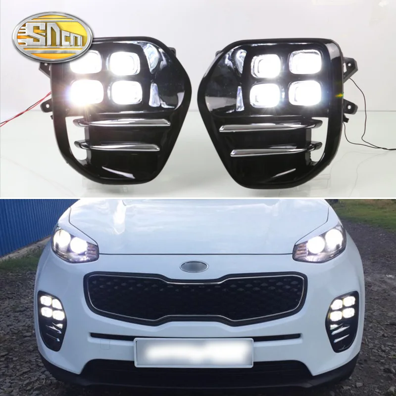 Для Kia Sportage KX5 2016 2017 2018 Plug and Play Car 12В DRL Водонепроницаемый светодиодный дневный