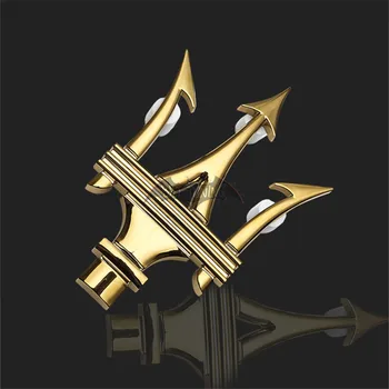 

1X Front Grill Badge For Maserati Gran Turismo GT Trident Emblem Sticker Upgrade Styling Trim Part Car Accessories