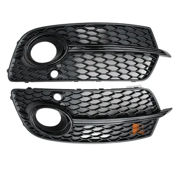 

ABS Fog lamp grille For Audi Q5 S-Line SQ5 Sport 2014-2017 4 Door Front Bumper Grill ABS fog light box