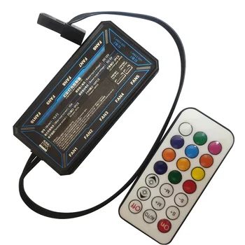 

Remote Control 15m LED RGB Durable Anti Reverse ABS Adjustable DC 12V Practical Computer Fan Controller Home RF Wireless Mini