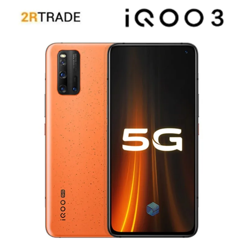 Оригинальный мобильный телефон vivo iQOO 3 5G Snapdragon 865 6 ГБ 128 аккумулятор 4440 мАч 55 Вт