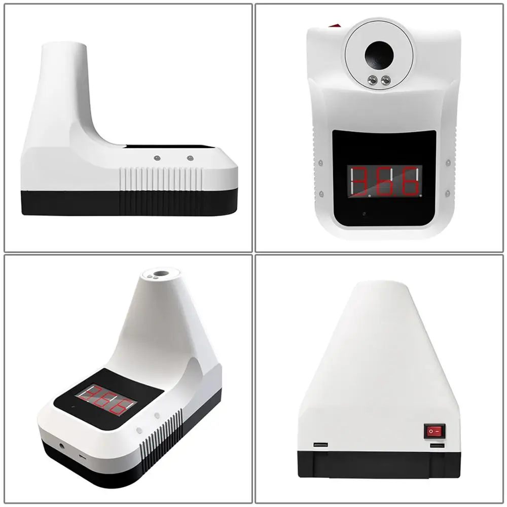 K3 manos libres f Digital termómetro infrarrojo no contacto frente termómetro de pistola para cuerpo pantalla LCD Oficina/Metro/uso en el hogar - 3