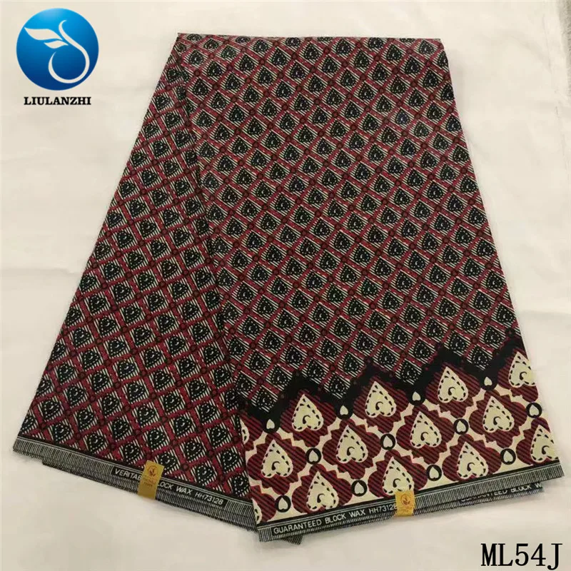 Воск liulanzhi ткани Анкара хлопок воск ткани для одежды нигерийская, восковая печать 6 ярдов Горячая ML54J01-ML54J26