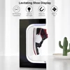European warehouse Levitating Shoe Display Floating Sneaker Stand with LED Light 360 Degree Rotation shopping mall Shoe Display 6