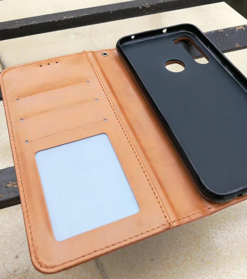 Кожаный чехол-бумажник с отделением для карт для Xiaomi Redmi Note 8 Pro 8T чехол в деловом стиле Capinha