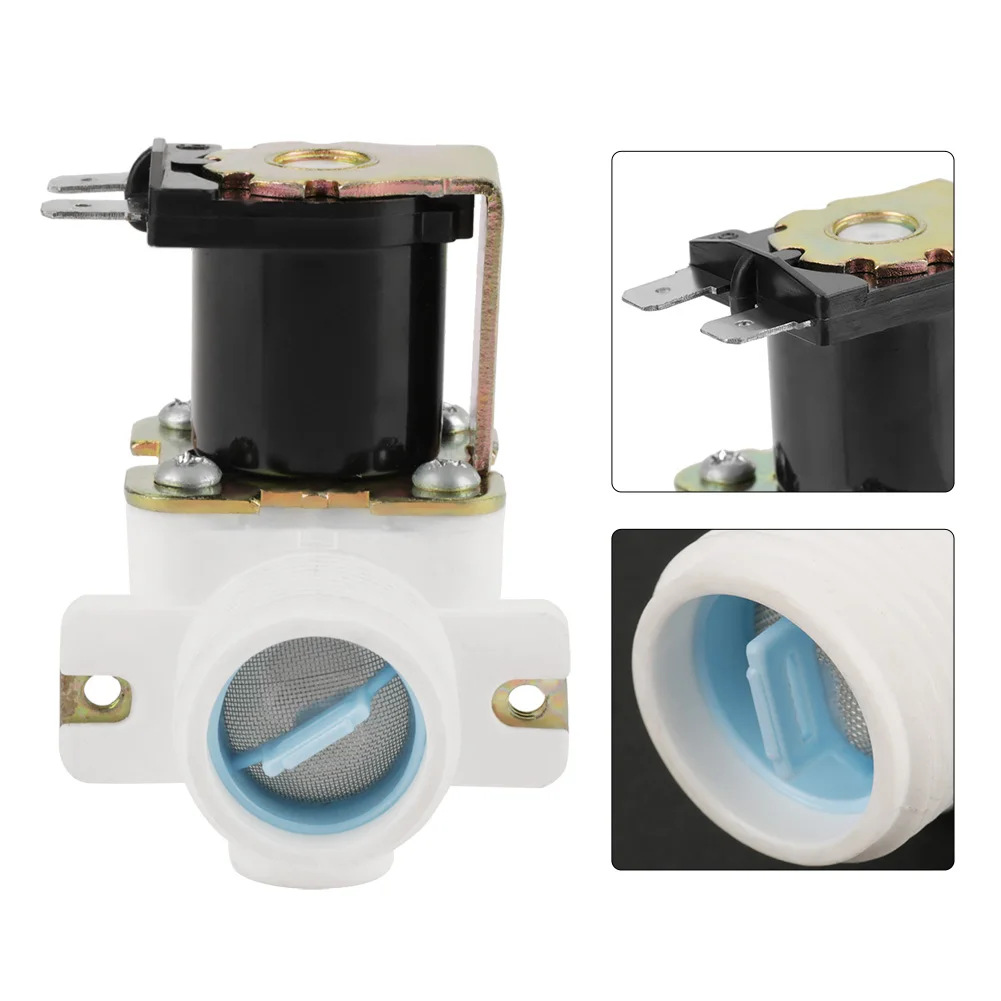 FCD270A Washing Machine Water Inlet Electric Solenoid Valve Plastic Quick Connect Flow Switch AC 220V/240V BSPP 3/4 for Water Control 