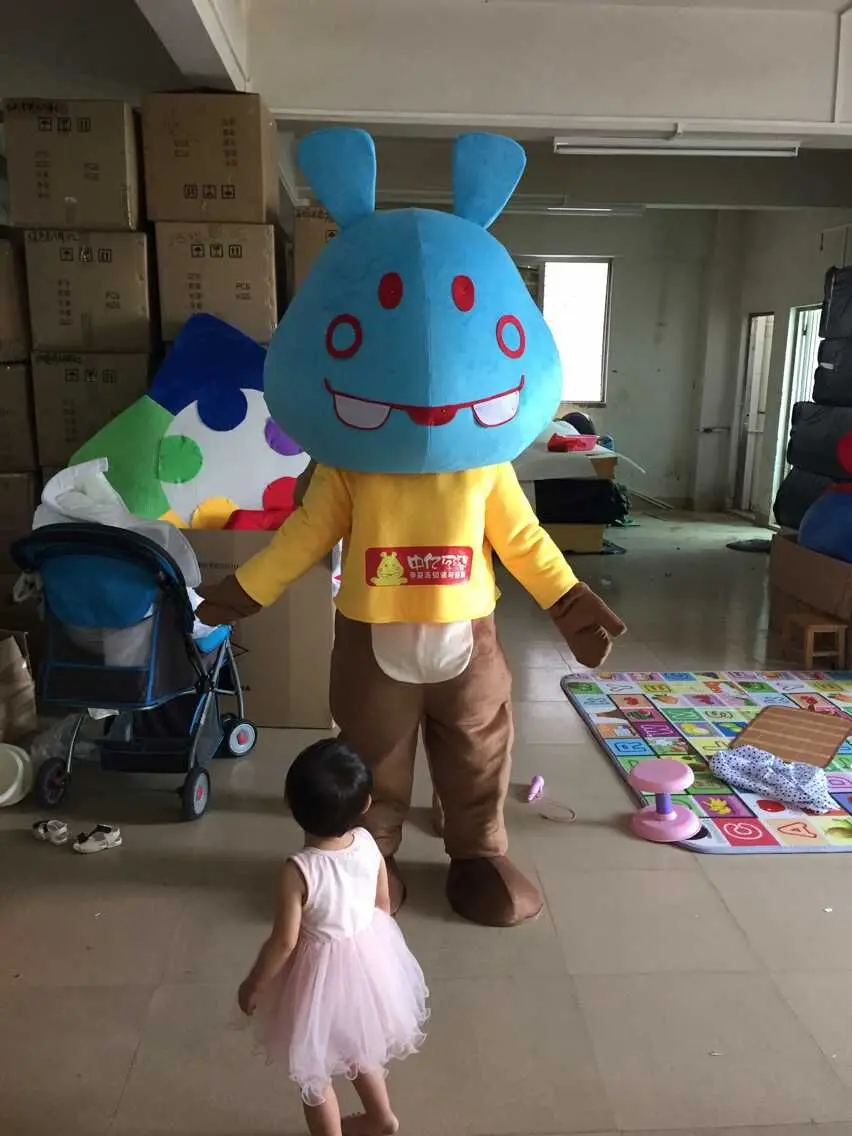 

New Arrival customized blue head rabbit doll Mascot Costume Adult Halloween Birthday party cartoon Apparel Cosplay Costumes