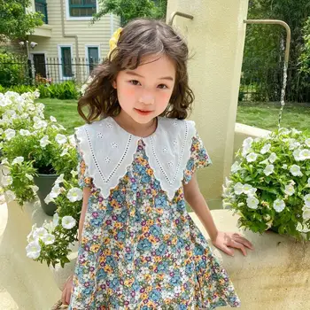 

2020 New Style Girls Printed Dress Summer Fashion Girls Dresses 2-7 Years