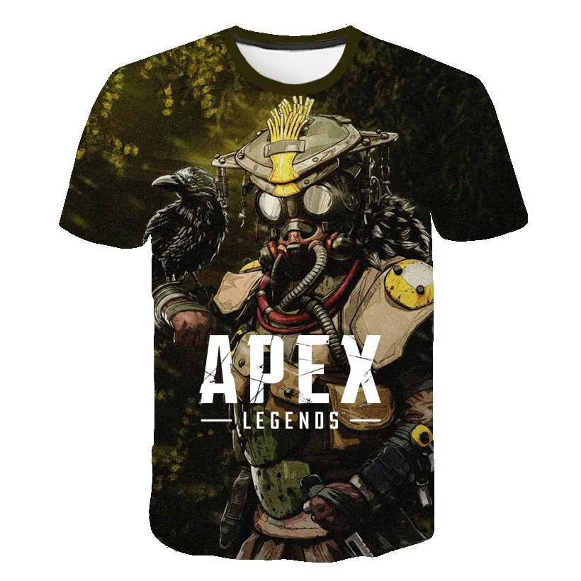 Новинка футболки 3D Apex Legends для мужчин и женщин летняя крутая футболка с коротким