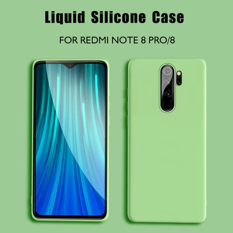 Case for Xiaomi Redmi Note 8 Pro Soft Liquid Silicone Slim Full Cover on Xiomi Note8 Note8Pro Phone Cases |