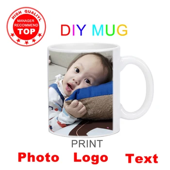 

DIY Photo White ceramic mug,custom your photo on Tea cup,Creative gifts for Lovers Friends Family,coffee mugs Drinkware
