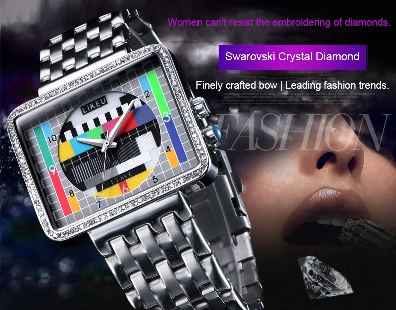 2021 new TV watch male and female luminous creative personality female watch student fashion electronic quartz watch