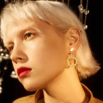 

Fasion Vintage Chandelier Irregular Rhinestone Earrings for Women Wedding Dangle Ethnic Earrings New Fashion Jewelry