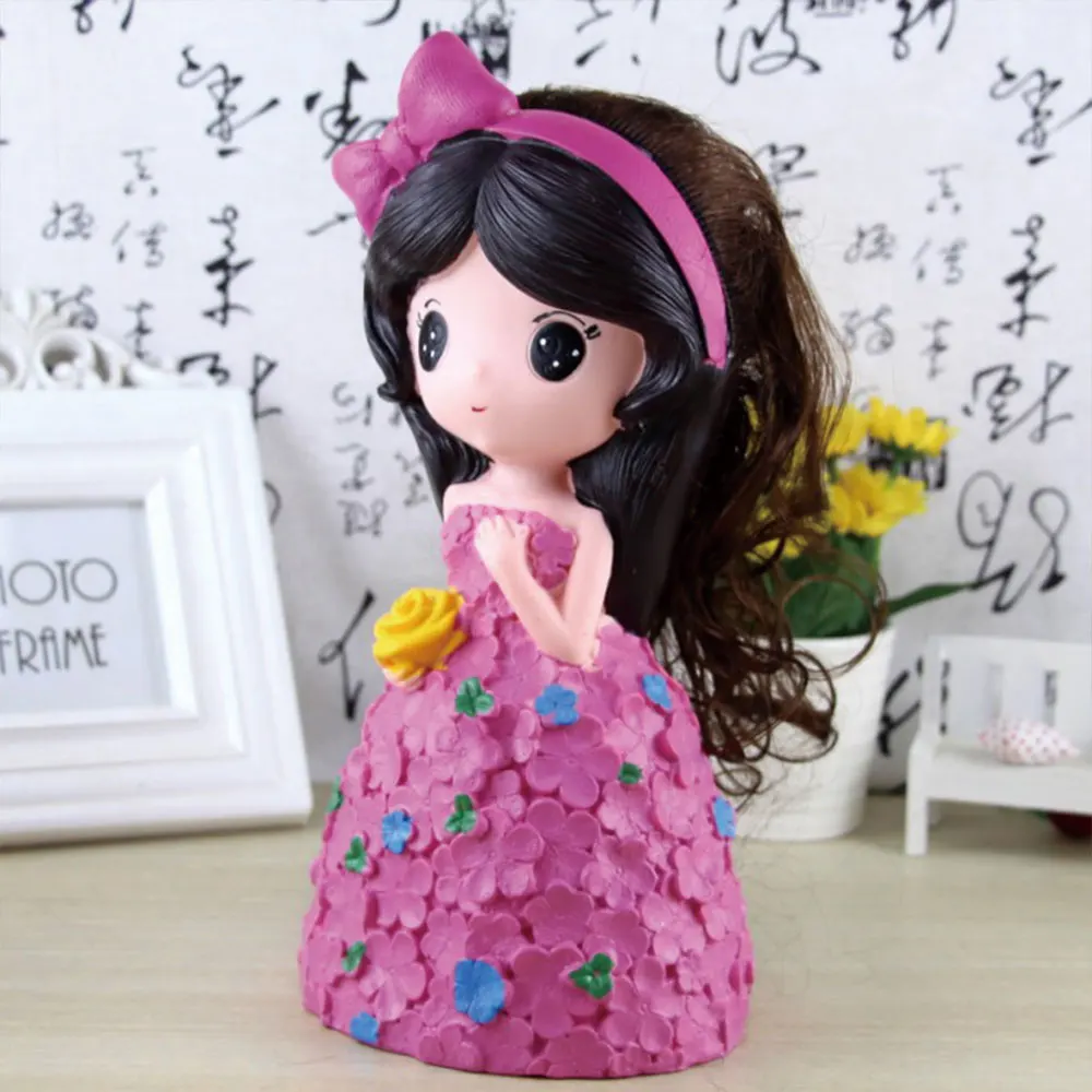 Силиконовый парик Принцесса Милая кукла силиконовая большая емкость Копилка Небьющийся подарок на день рождения 1 шт