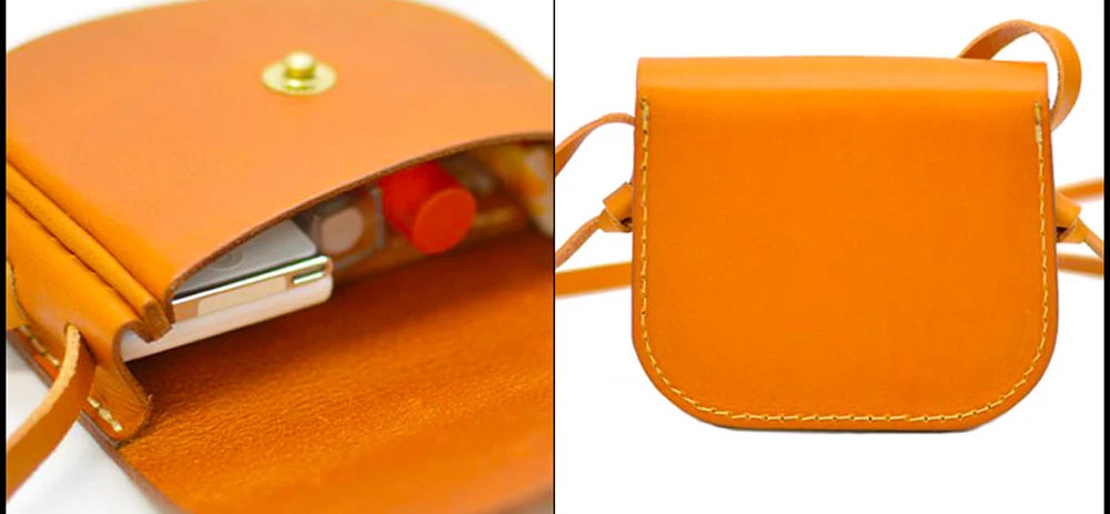 DIY Leather Craft Small Shoulder Bag 500gsm Kraft Paper Cardboard Sewing Pattern 13x10x4cm