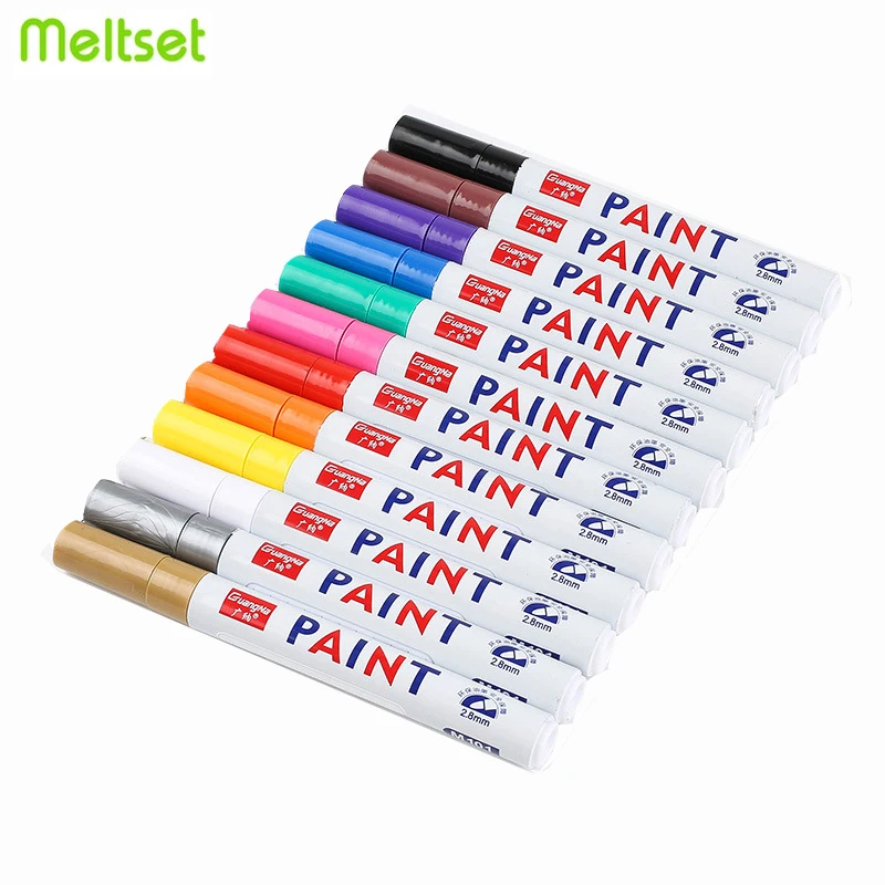 12 Color Tile Marker Repair Wall Pen Waterproof White Grout Marker