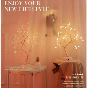

Creative Led Pearl Tree Light Touch Screen Light Gift Decoration Night Light 36/108LED Light Tree Home Decoration #YL5