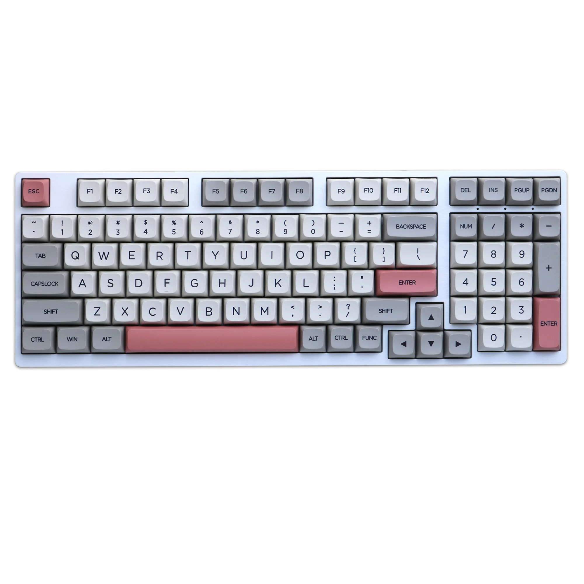9009 레트로 그레이 화이트 키캡, PBT 염료 승화 키캡, MX 스위치 기계식 키보드 QX XDA 프로파일, 134 키/세트