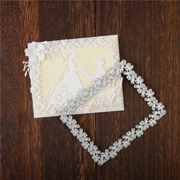 

YaMinSanNiO Lace Frame Dies Rectangle Metal Cutting Dies New 2019 for Card Making Scrapbooking Embossing Album Stencil Craft